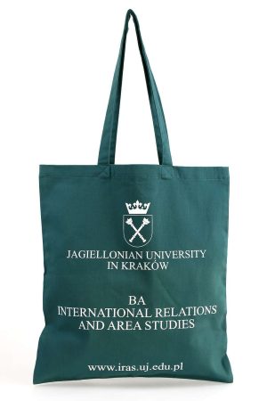 Zielona torba bawełniana z nadrukiem Uniwersytet Jagielloński